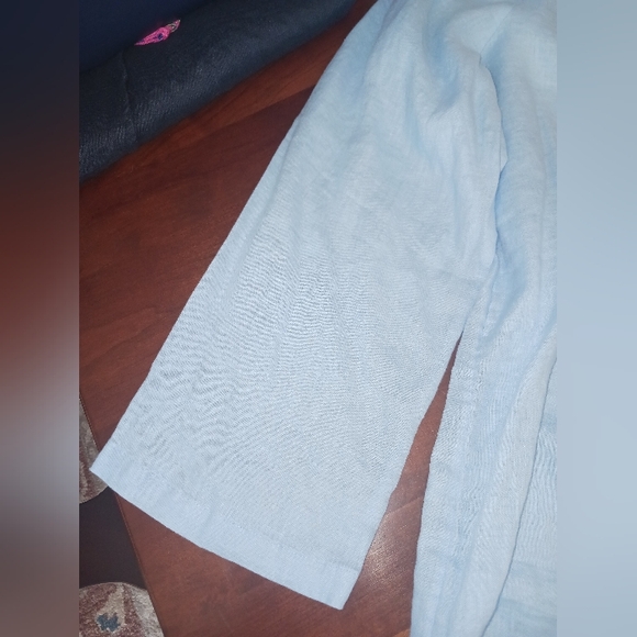 Lilly Pulitzer 100% Linen Sarasota Tunic in Frenchie Blue XL NWT - Picture 5 of 10